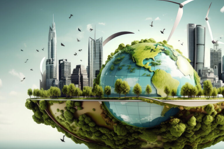 3d city globe meta